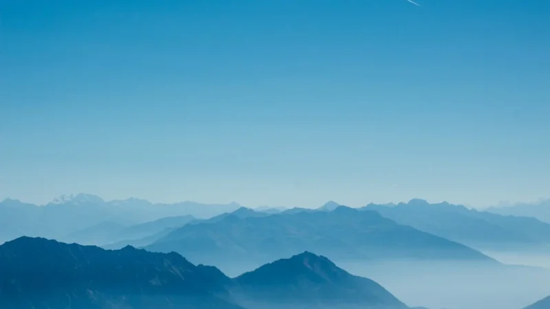 Mountains and water.